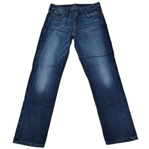 7 For All‎ Mankind Denim Blue Jeans Dark Wash Straight Leg Women's Size 29 W